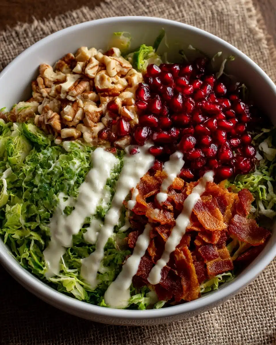 Chopped Brussels Sprouts Salad with Creamy Shallot Dressing Recipe