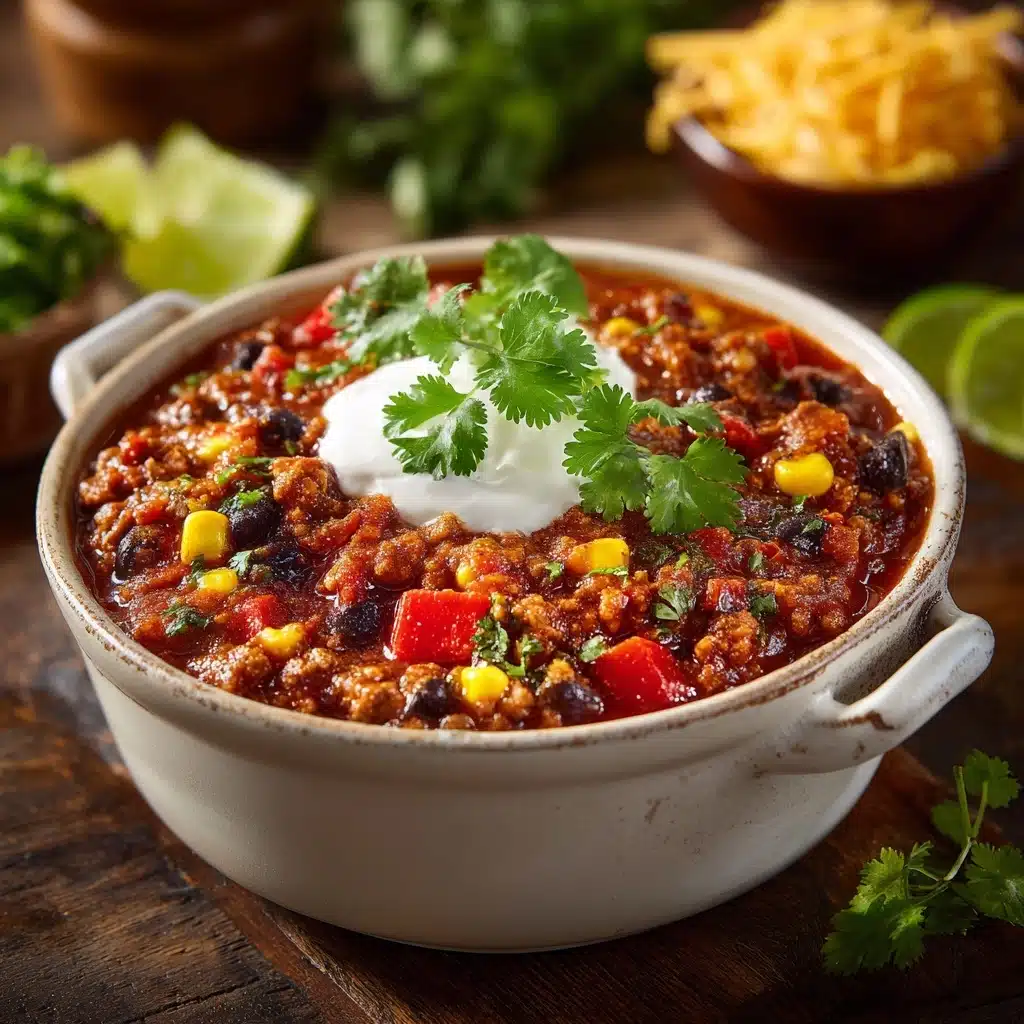 The Best Homemade Stovetop Chili Recipe - Recipe Image
