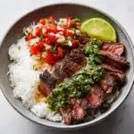Skirt Steak Rice Bowls with Chimichurri Sauce Recipe