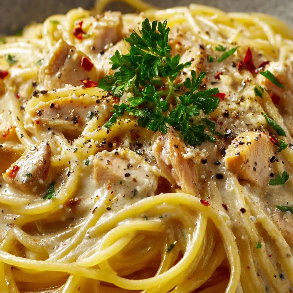 Creamy Crockpot Chicken Spaghetti Recipe