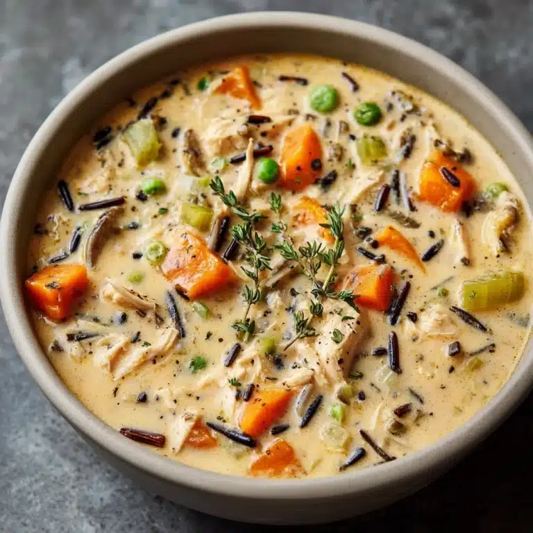 Crockpot Creamy Chicken Wild Rice Soup Recipe