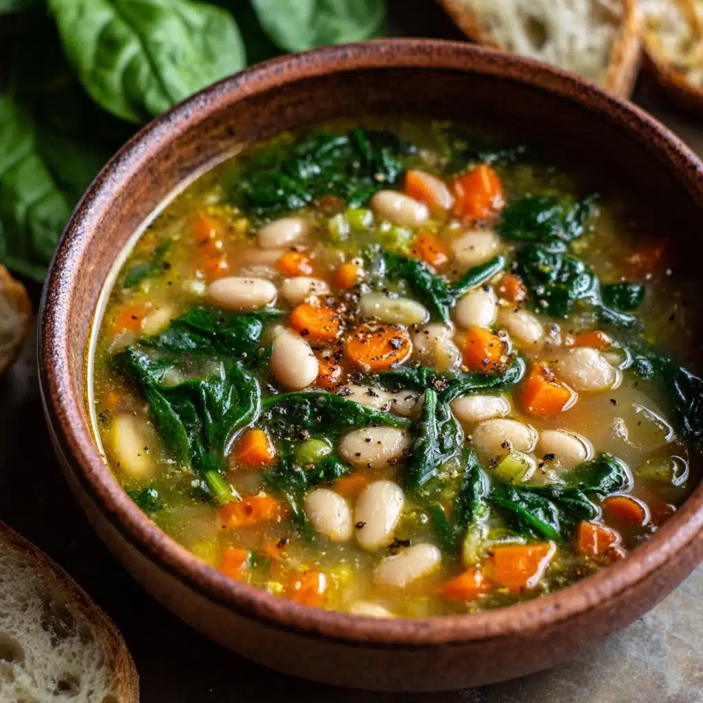 Spinach, Lentil, and Butter Bean Soup Recipe - Recipe Image