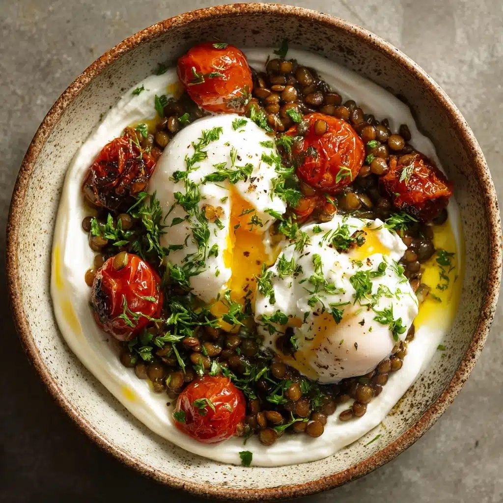 Mediterranean Braised Lentils with Poached Egg Recipe - Recipe Image