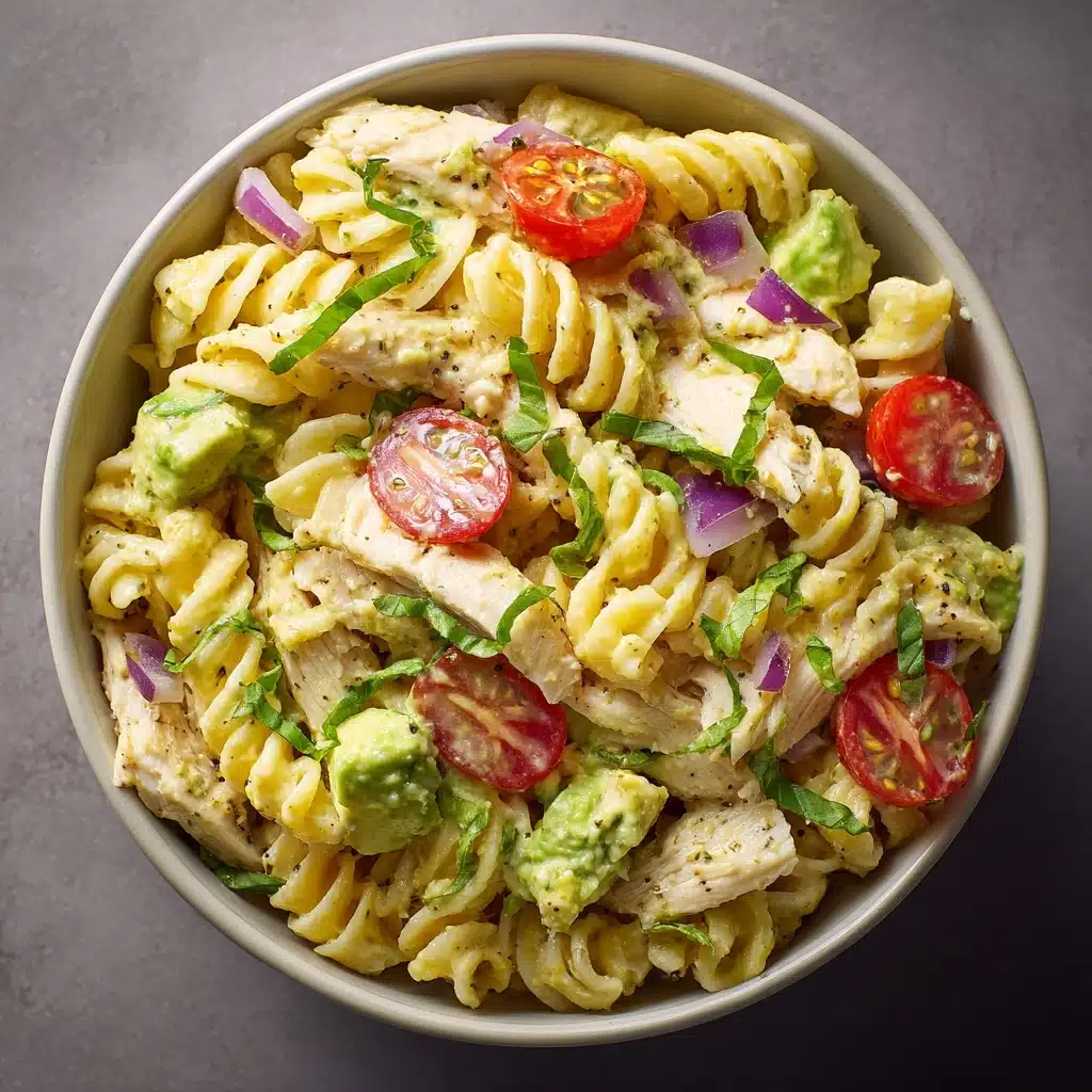 Healthy Chicken Pasta Salad with Avocado, Tomato Recipe - Recipe Image