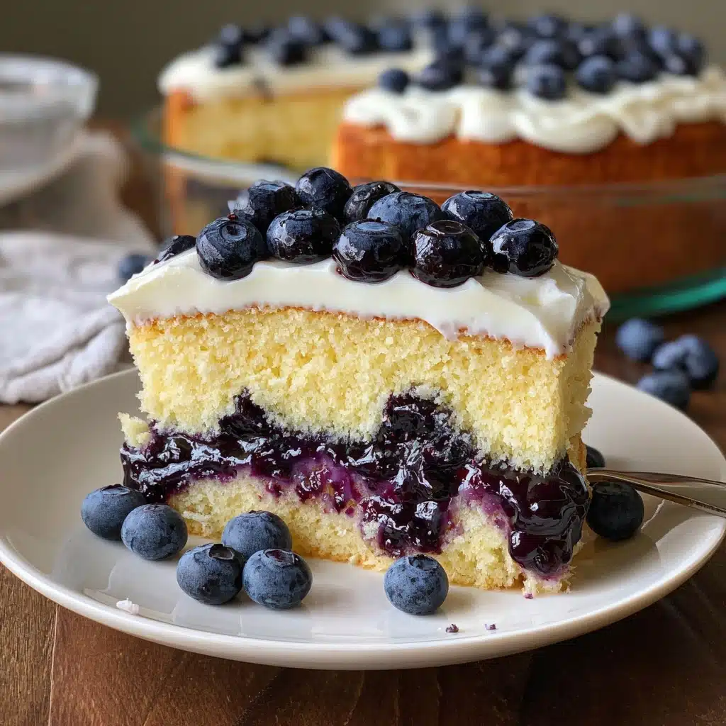 Blueberry Lemon Poke Cake Recipe - Recipe Image