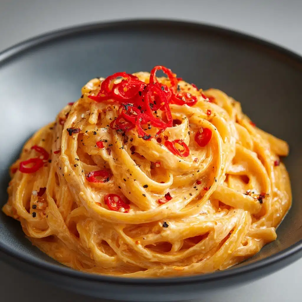 One-Pot Spicy Gochujang Alfredo Pasta Recipe - Recipe Image