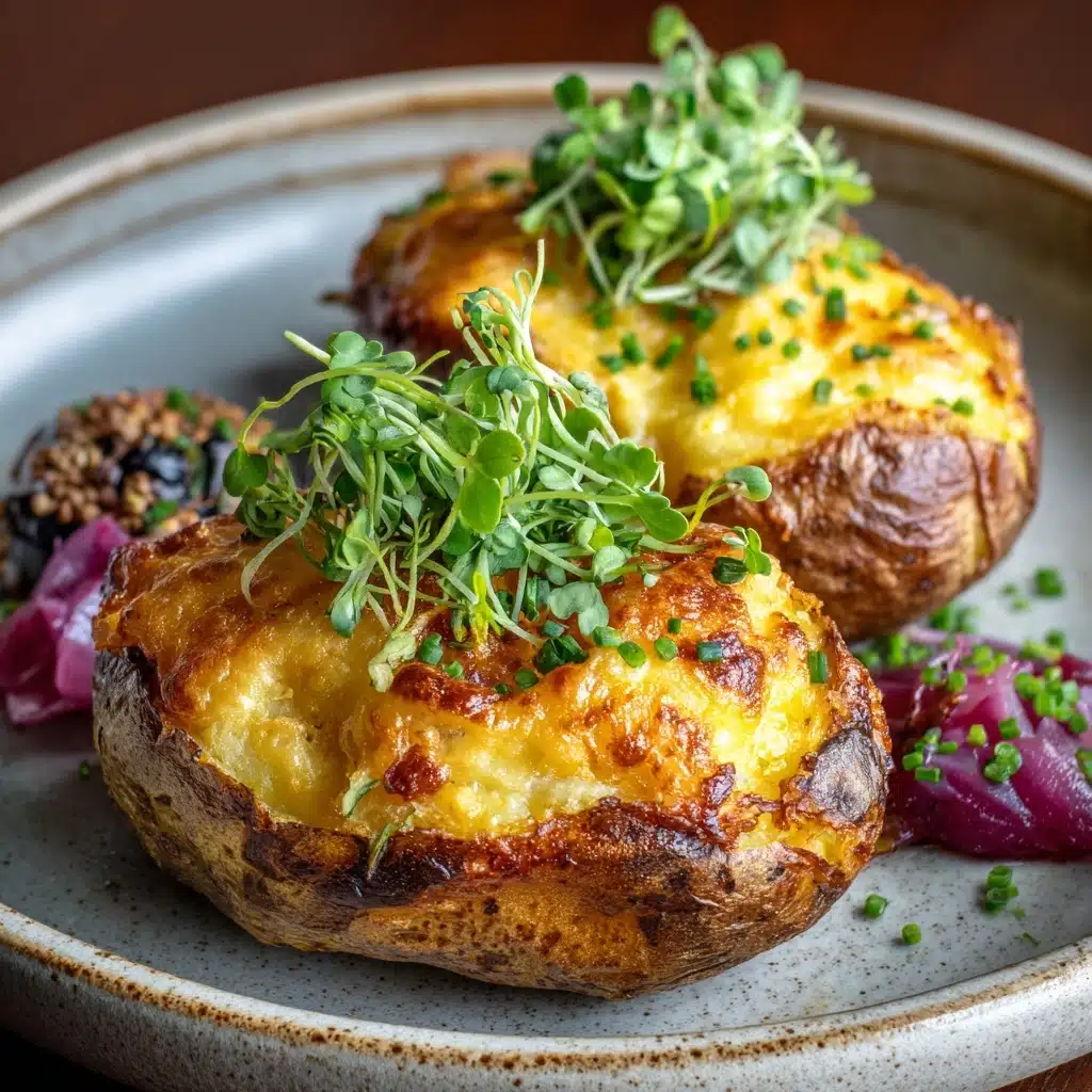 Garlic Stuffed Jacket Potatoes Recipe - Recipe Image