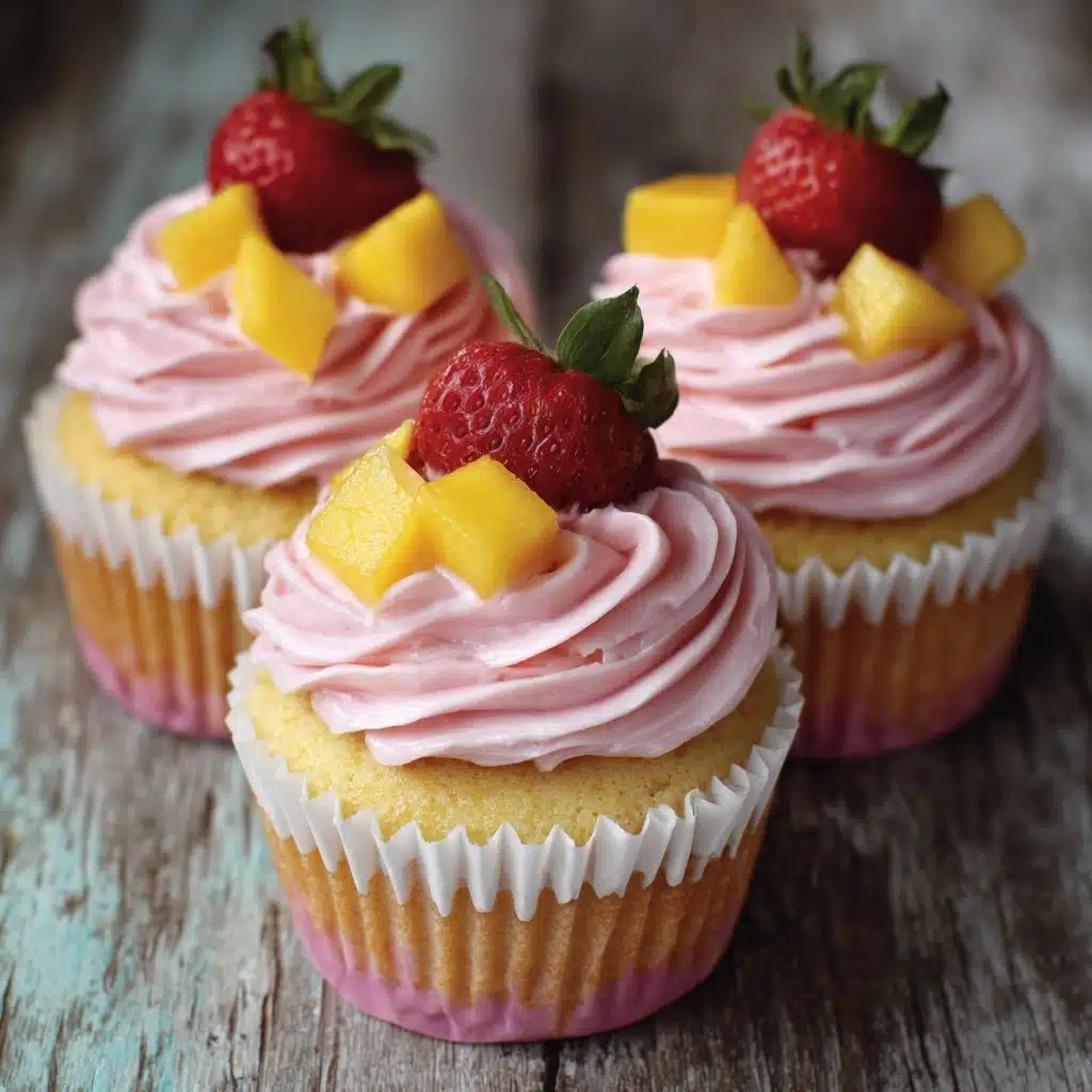 Strawberry Mango Cupcakes Recipe - Recipe Image