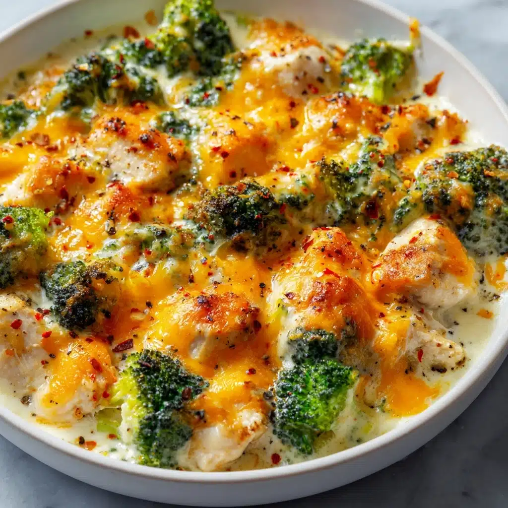 Chicken with Broccoli in a Creamy Cheesy Sauce Recipe - Recipe Image