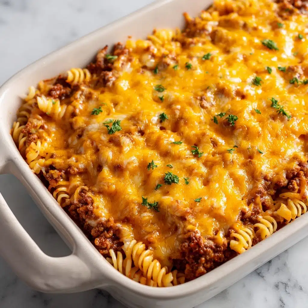 Loaded Cowboy Cheeseburger Casserole Recipe - Recipe Image