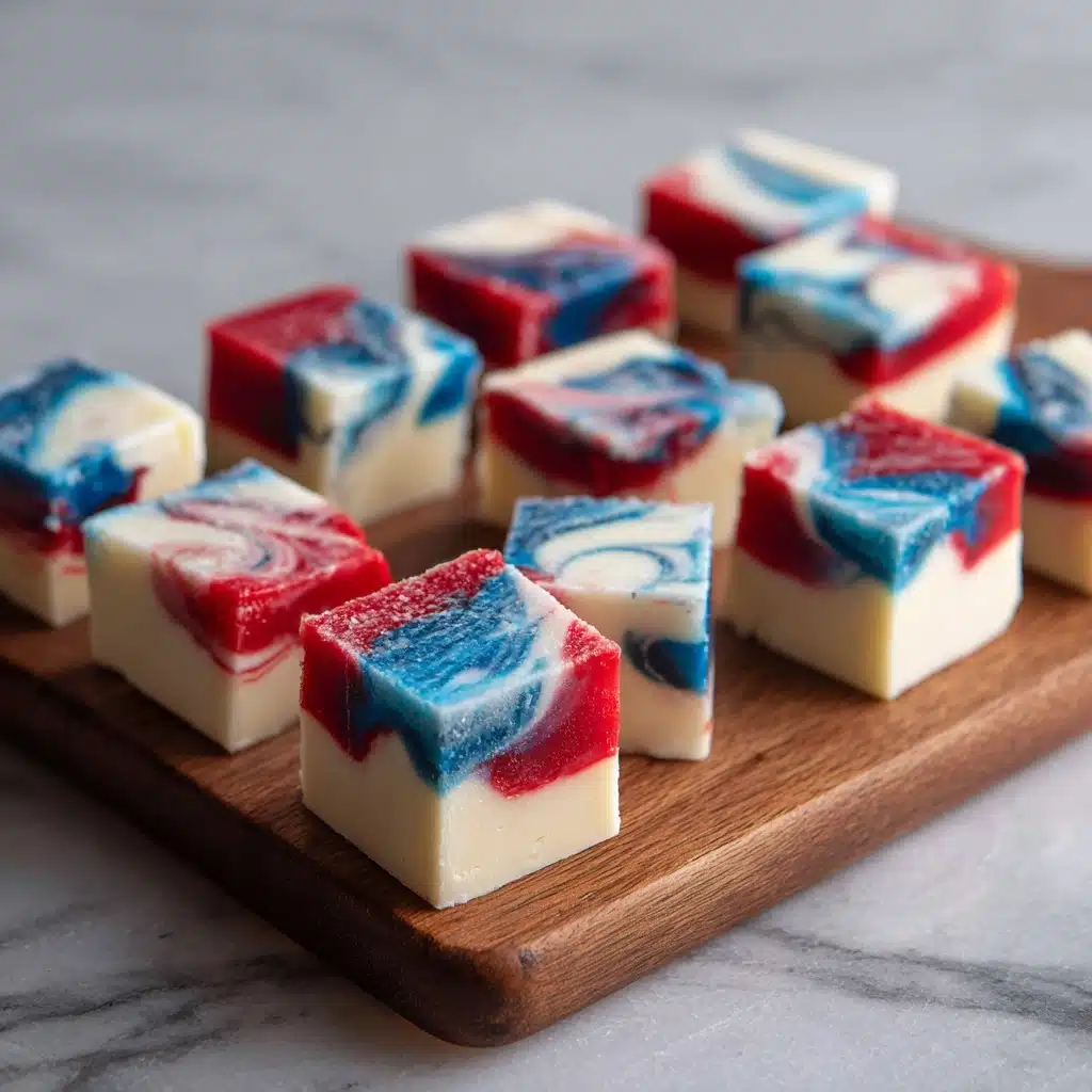 4th of July White Chocolate Fudge Recipe - Recipe Image