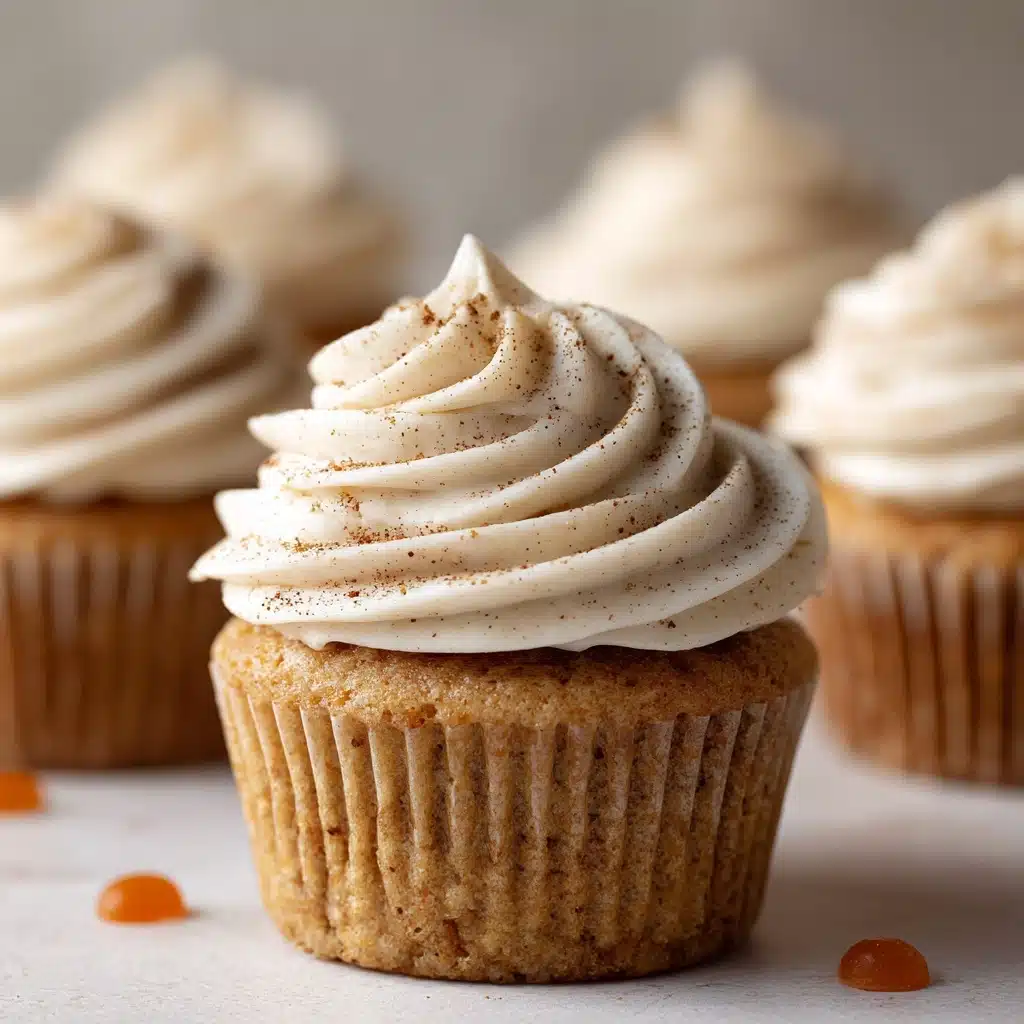 Pumpkin Cupcakes with Cinnamon Cream Cheese Frosting Recipe - Recipe Image