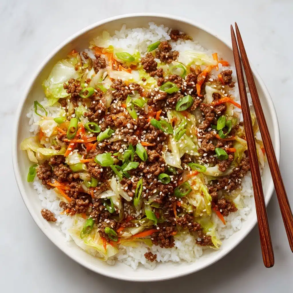 Easy Asian Ground Beef and Cabbage Stir Fry Recipe - Recipe Image