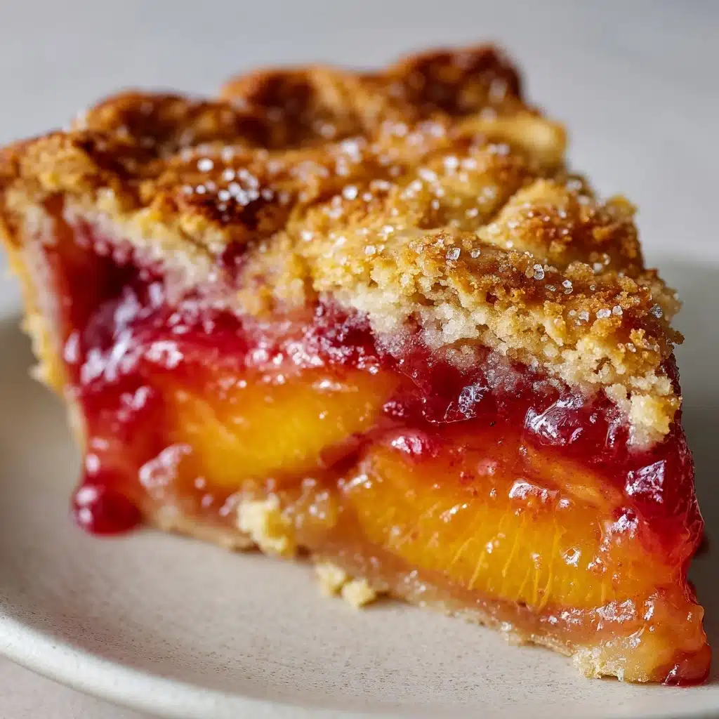 Peach Rhubarb Pie Recipe - Recipe Image