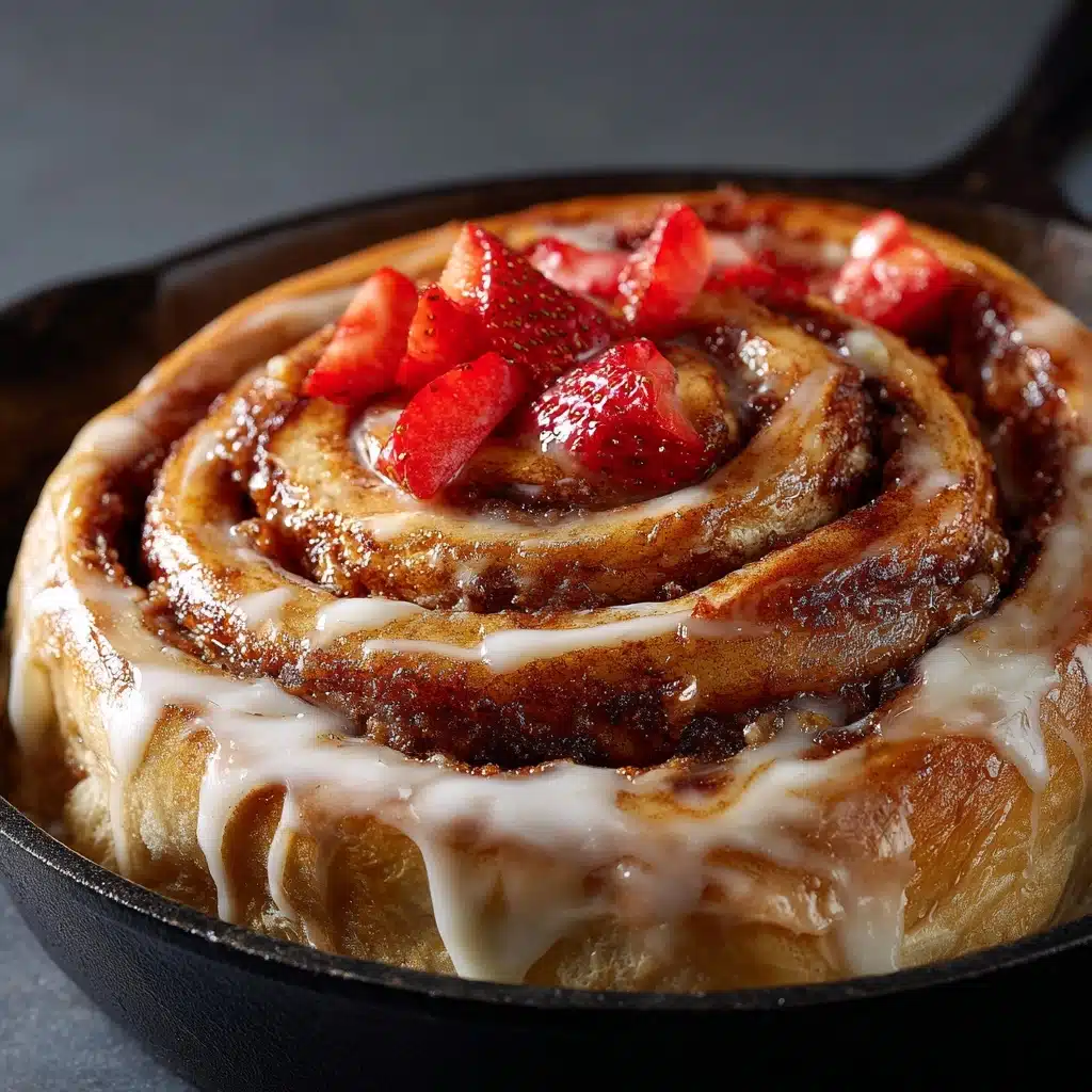 Giant Strawberry Cinnamon Roll Recipe - Recipe Image