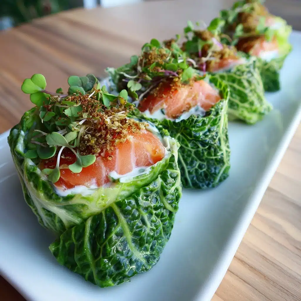 Smoky Salmon Caesar Lettuce Wraps Recipe - Recipe Image
