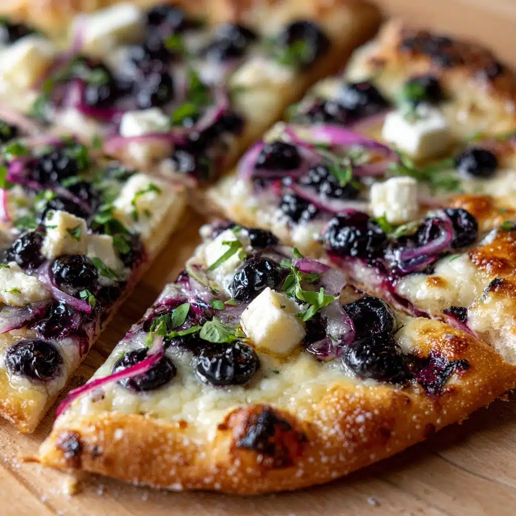 Blueberry Feta & Honey-Caramelized Onion Naan Pizza Recipe
