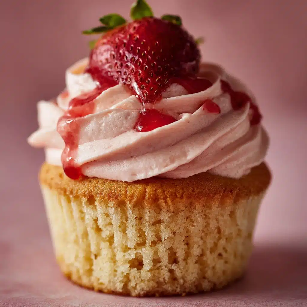 Strawberries & Cream Cupcakes Recipe - Recipe Image