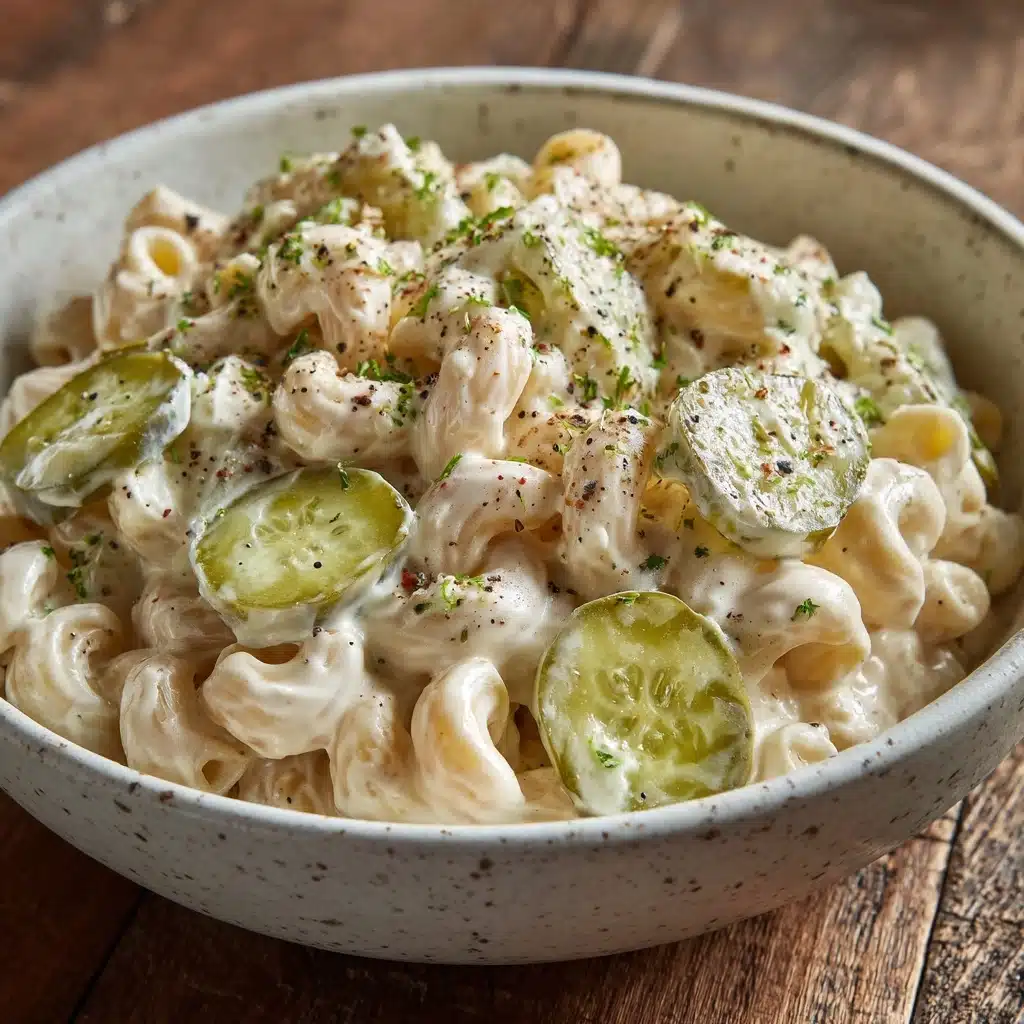 Classic Dill Pickle Macaroni Salad Recipe - Recipe Image