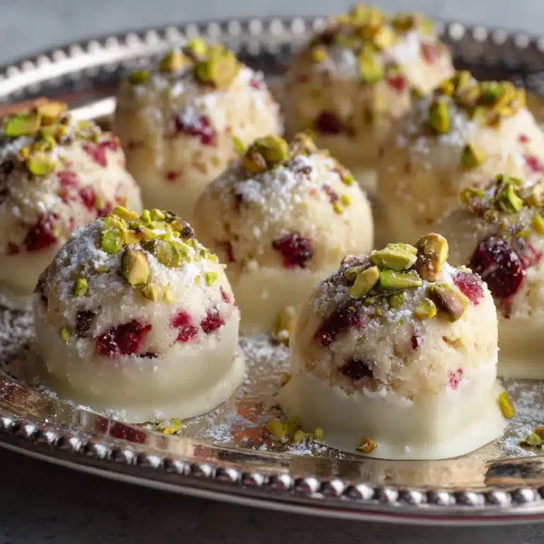 Cranberry Pistachio White Chocolate Truffles Recipe