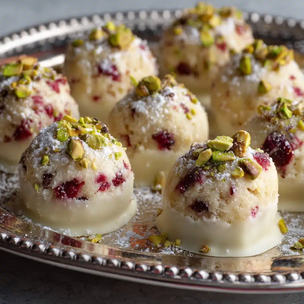 Cranberry Pistachio White Chocolate Truffles Recipe