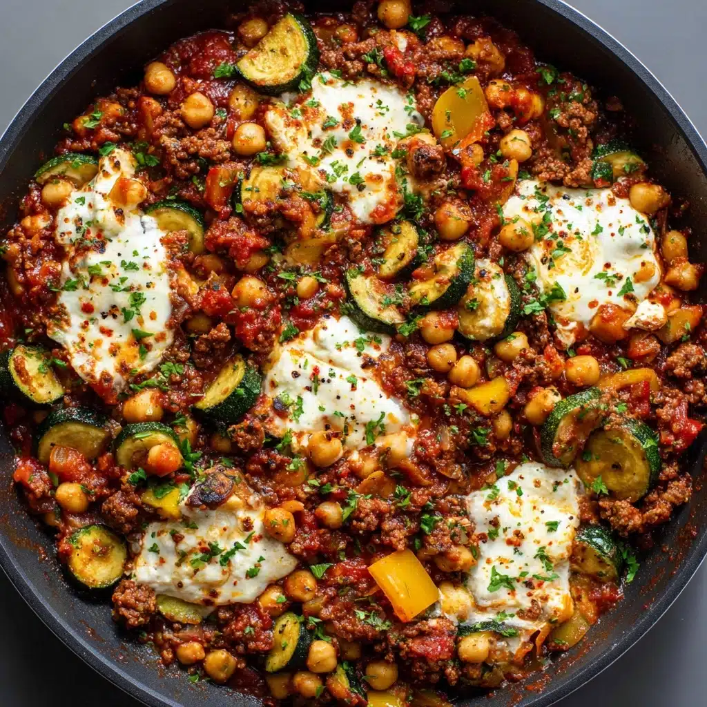 Ground Turkey Zucchini Chickpea Skillet Recipe - Recipe Image