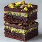 Pistachio Kunafa Brownies Recipe