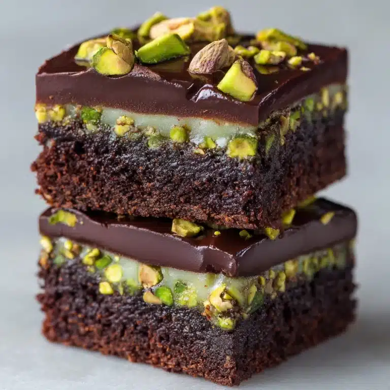 Pistachio Kunafa Brownies Recipe