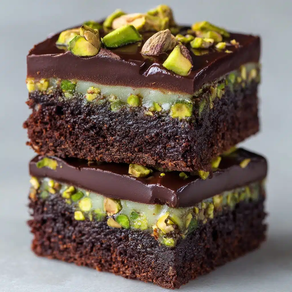 Pistachio Kunafa Brownies Recipe