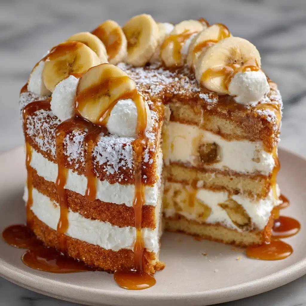 Banana Pudding Cheesecake Cake Recipe - Recipe Image