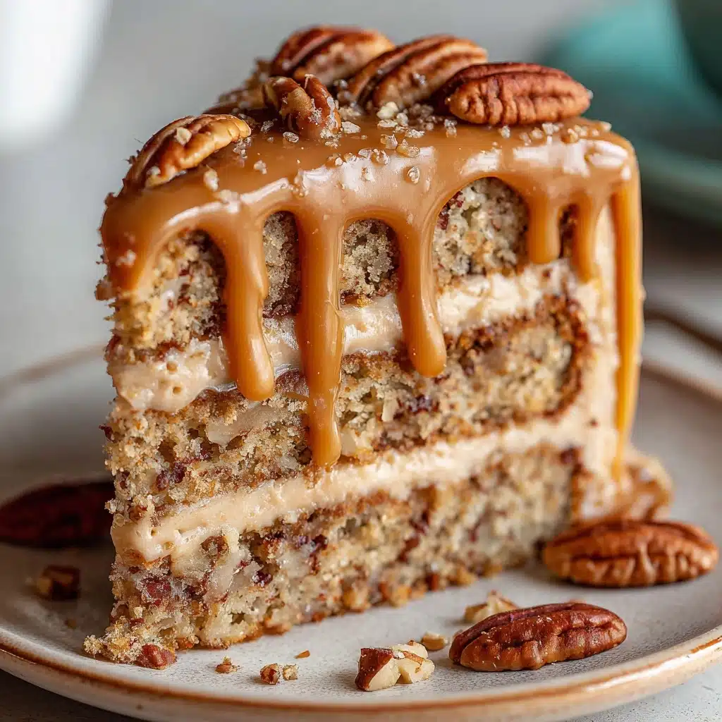 Banana Pecan Caramel Cake Recipe