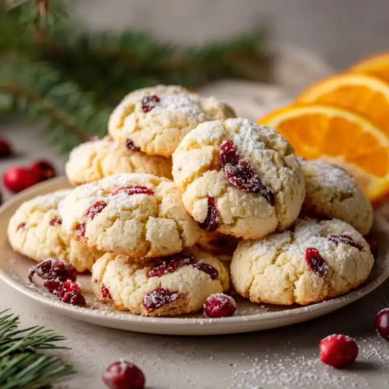 Cranberry Orange Shortbread Cookies Recipe