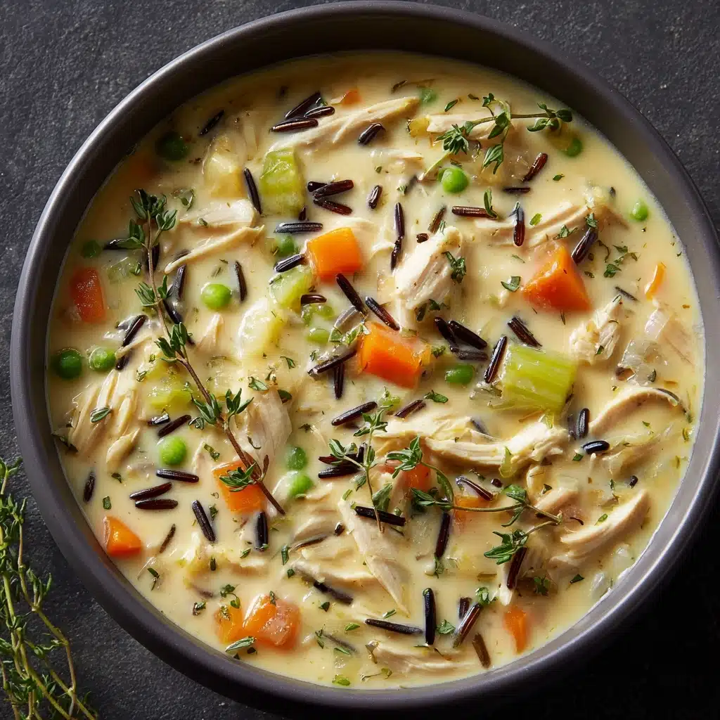 Crockpot Creamy Chicken Wild Rice Soup Recipe - Recipe Image