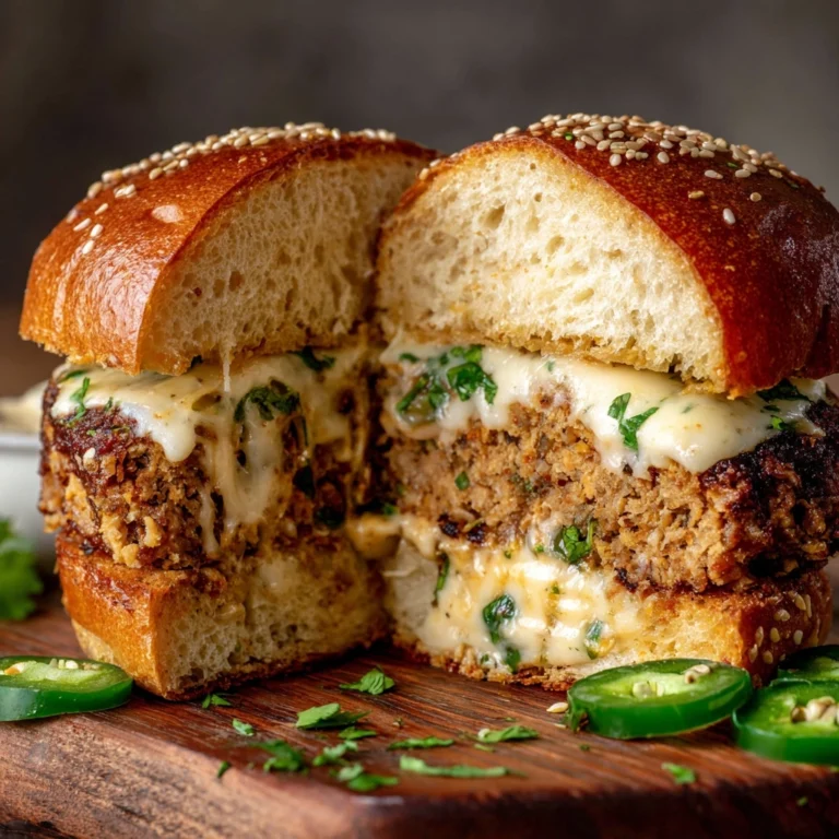 Jalapeño Popper Stuffed Black Bean Burgers Recipe