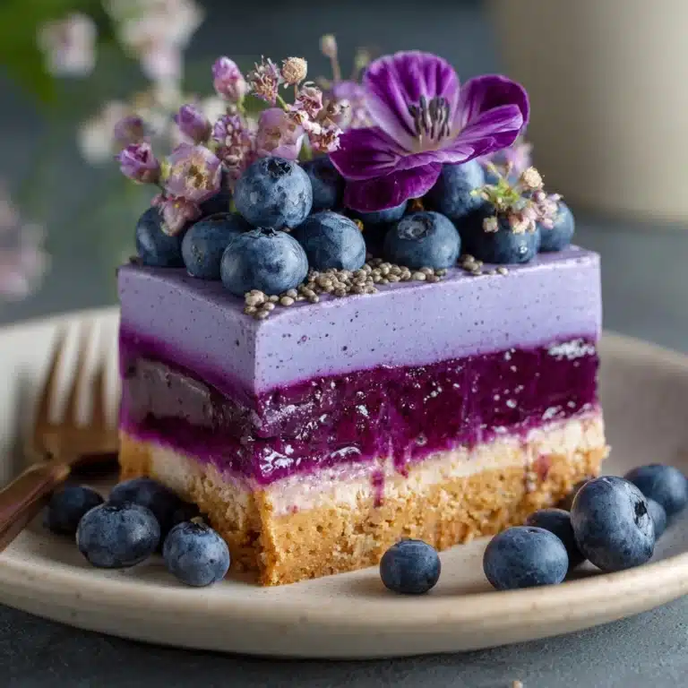 No-Bake Plant-Based Vegan Blueberry Chia Seed Pie Recipe