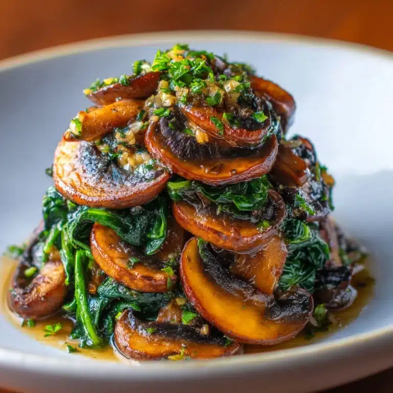 Sautéed Mushrooms with Spinach Recipe