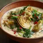 Zesty Tuscan Artichoke Soup Recipe