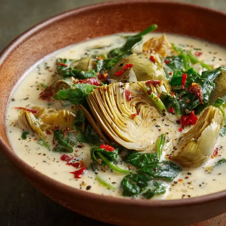 Zesty Tuscan Artichoke Soup Recipe