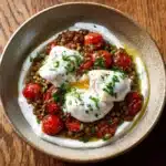 Mediterranean Braised Lentils with Poached Egg Recipe
