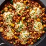 Ground Turkey Zucchini Chickpea Skillet Recipe