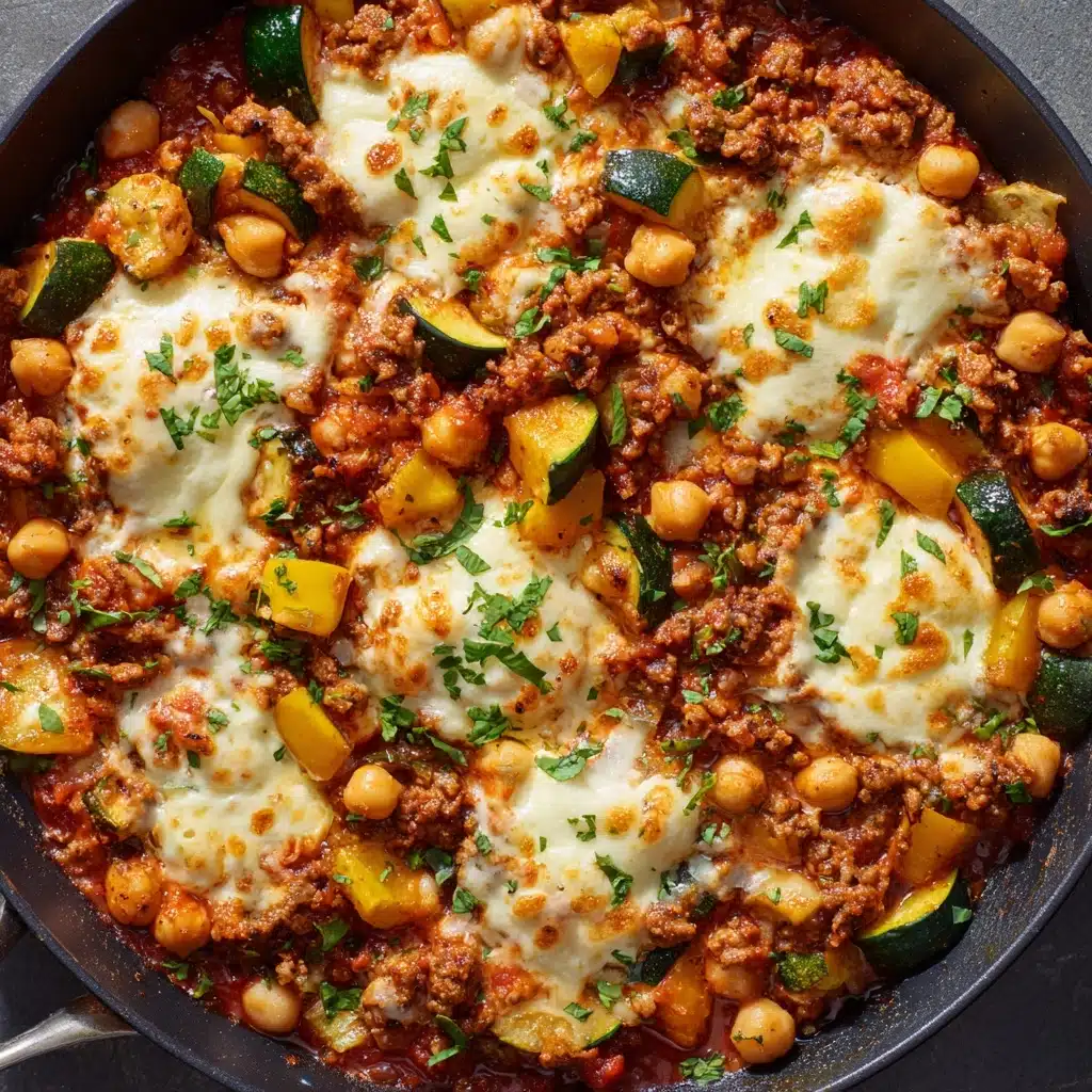 Ground Turkey Zucchini Chickpea Skillet Recipe