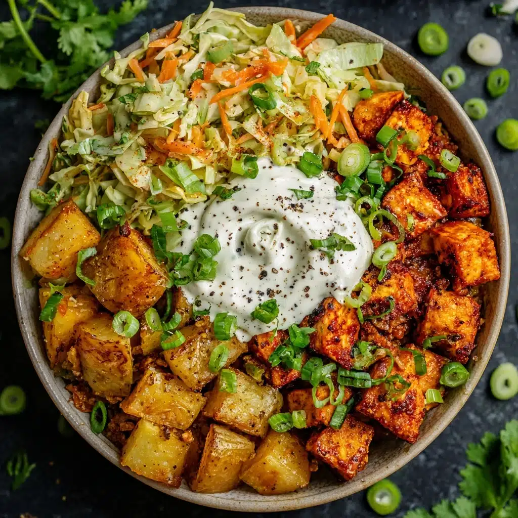 Buffalo Bites Bowl with Crispy Potatoes & Shaved Brussels Recipe