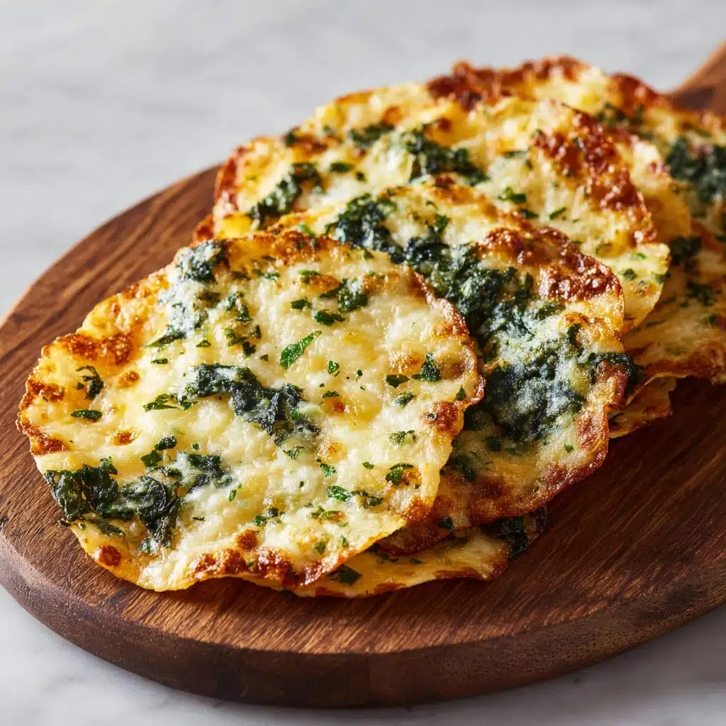 Spinach Dip Cheese Crisps Recipe