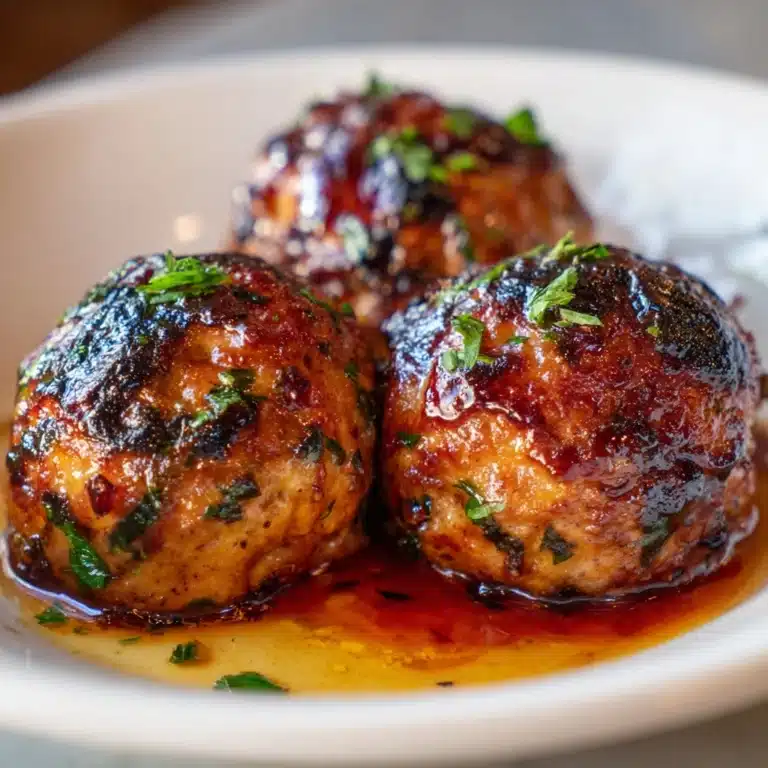 Honey Barbeque Chicken Meatballs Recipe