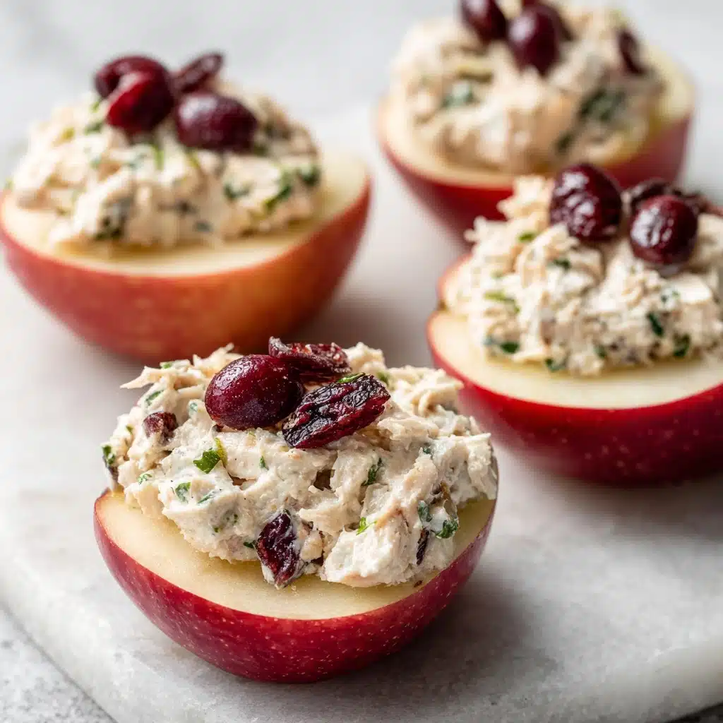 Cranberry Tuna Salad on Apple Slices Recipe
