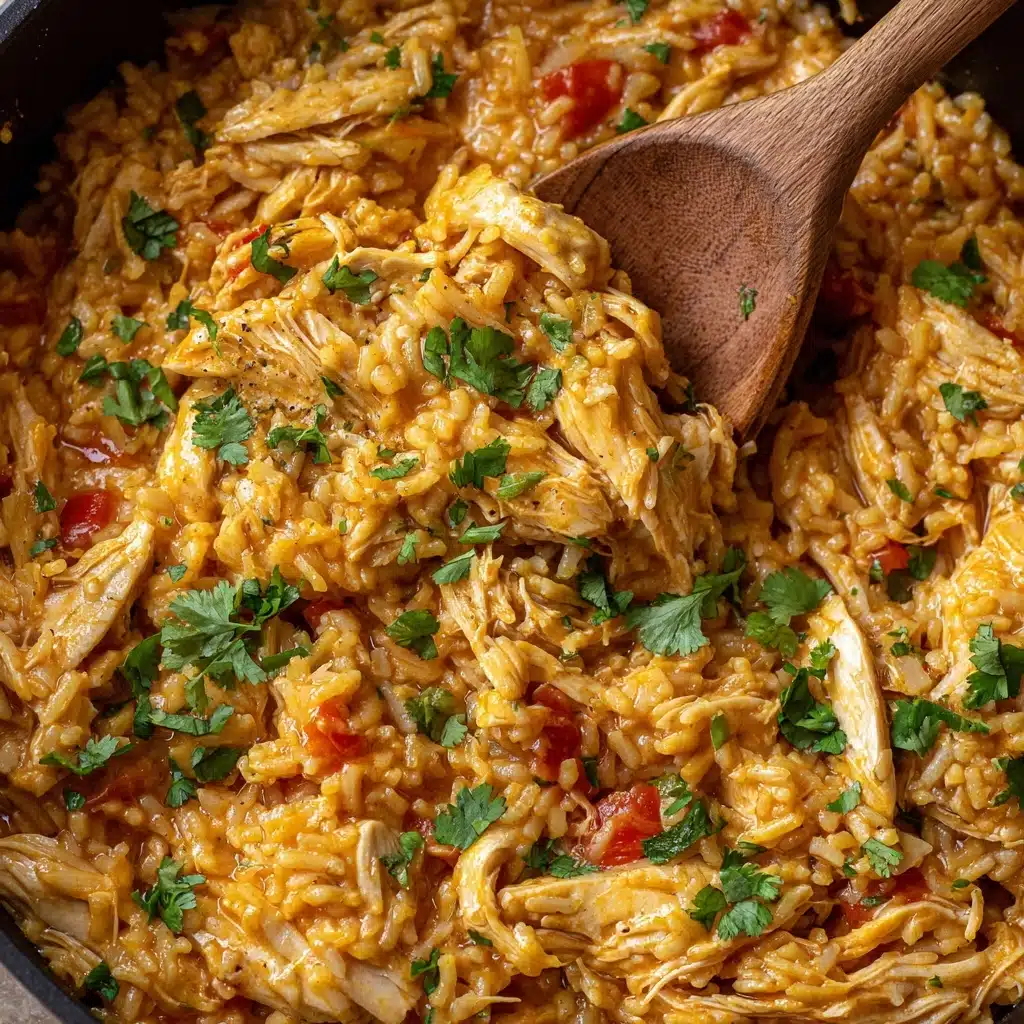 One-Pot Queso Chicken and Rice Recipe