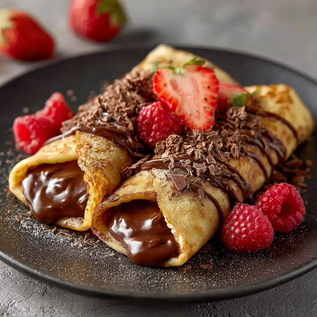 Handmade Chocolate-Filled Rolled Crêpes Recipe
