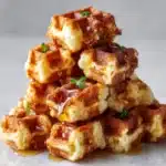 Cornbread Waffle Bites with Smoked Gouda and Honey Recipe