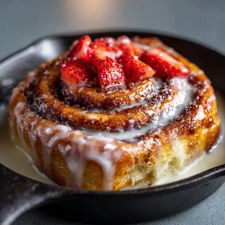 Giant Strawberry Cinnamon Roll Recipe