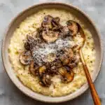 Pastina with Mushroom Leek Parmesan Broth Recipe